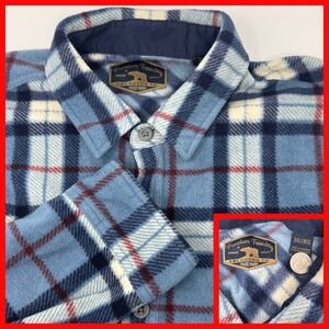 Freedom Foundry Mens Plaid Flannel Long Sleeve Button Down Shirt‎ Blue 3XL